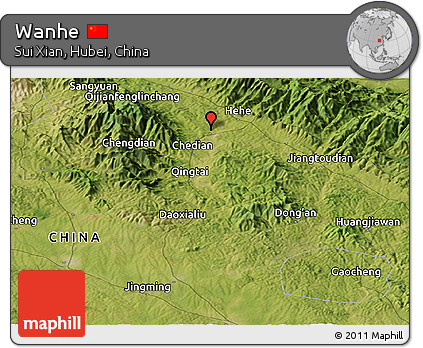 Satellite Panoramic Map of Wanhe
