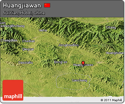 Satellite Panoramic Map of Huangjiawan