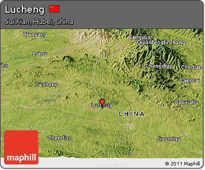 Satellite Panoramic Map of Lucheng