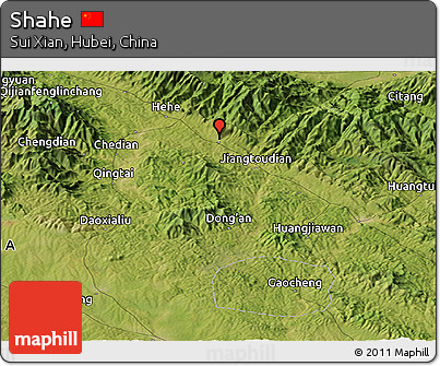 Satellite Panoramic Map of Shahe