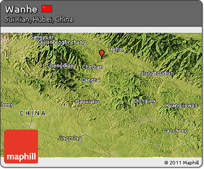 Satellite Panoramic Map of Wanhe