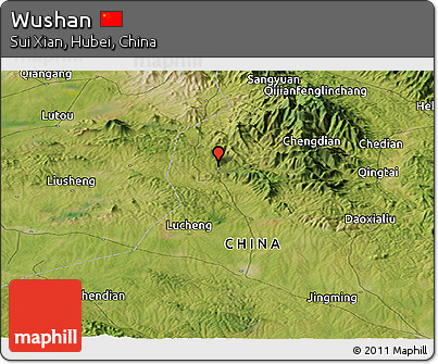 Satellite Panoramic Map of Wushan