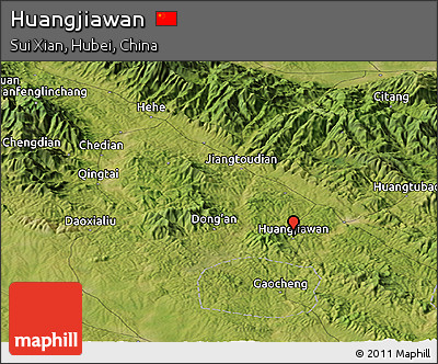 Satellite Panoramic Map of Huangjiawan
