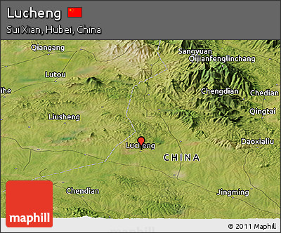 Satellite Panoramic Map of Lucheng