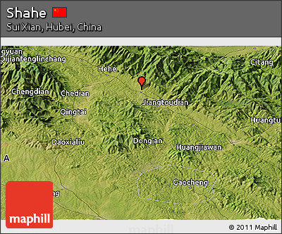 Satellite Panoramic Map of Shahe