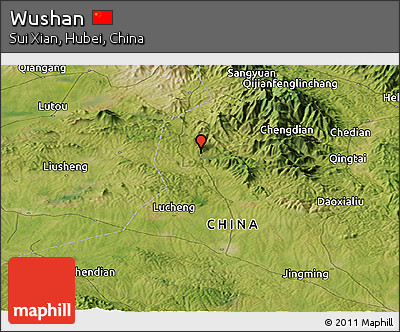 Satellite Panoramic Map of Wushan