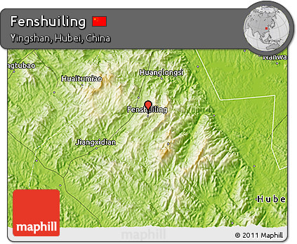 Physical 3D Map of Fenshuiling