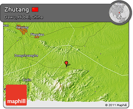 Physical 3D Map of Zhutang