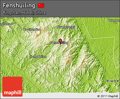 Physical 3D Map of Fenshuiling