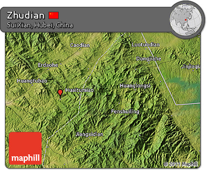 Satellite 3D Map of Zhudian