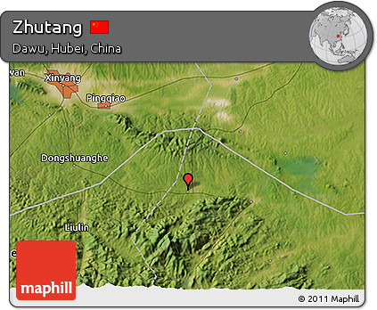 Satellite 3D Map of Zhutang