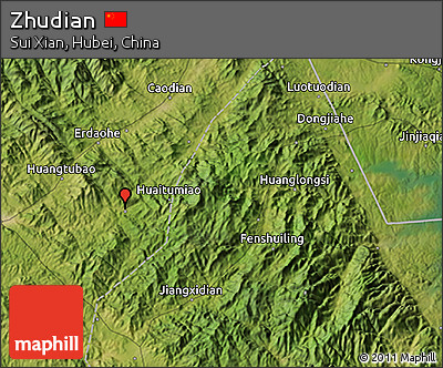 Satellite 3D Map of Zhudian