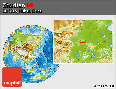 Physical Location Map of Zhudian