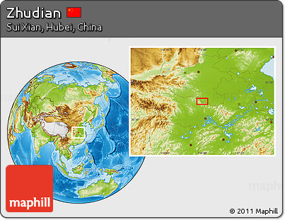 Physical Location Map of Zhudian