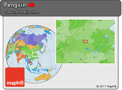 Political Location Map of Pengxin