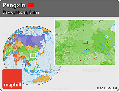 Political Location Map of Pengxin