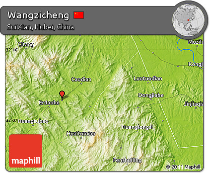 Physical Map of Wangzicheng