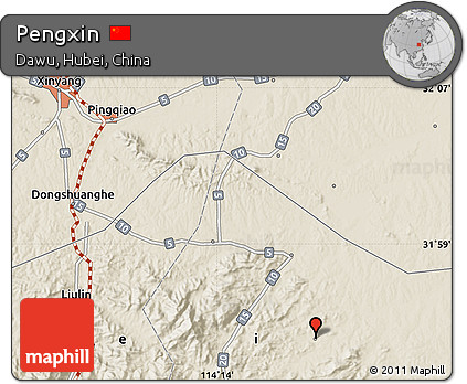 Shaded Relief Map of Pengxin