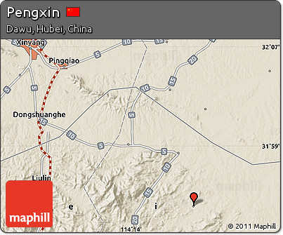 Shaded Relief Map of Pengxin