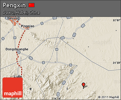 Shaded Relief Map of Pengxin