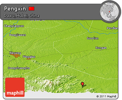Physical Panoramic Map of Pengxin