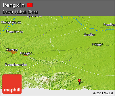 Physical Panoramic Map of Pengxin