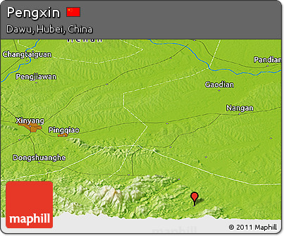 Physical Panoramic Map of Pengxin