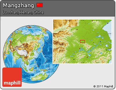 Physical Location Map of Mangzhang