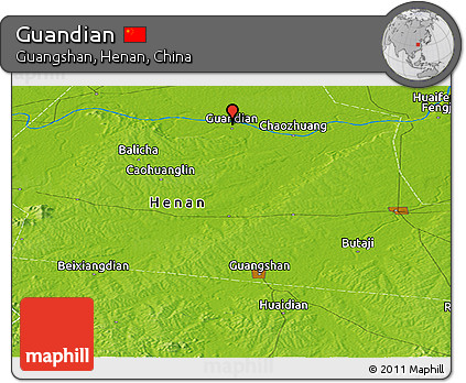 Physical Panoramic Map of Guandian