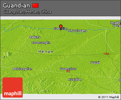 Physical Panoramic Map of Guandian