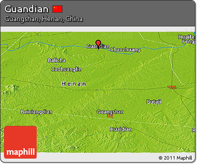 Physical Panoramic Map of Guandian