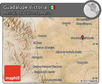 Free Satellite Map of Guadalupe Victoria