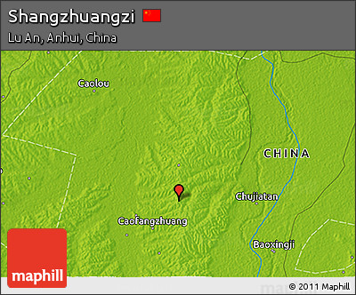 Physical 3D Map of Shangzhuangzi