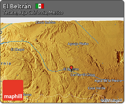 Physical 3D Map of El Beltrán