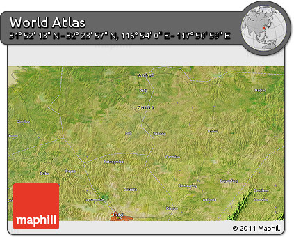 Satellite 3D Map of the Area around 32° 8' 5" N, 117° 22' 30" E