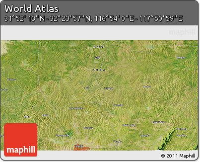 Satellite 3D Map of the Area around 32° 8' 5" N, 117° 22' 30" E