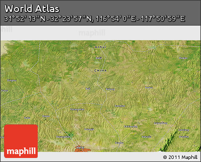 Satellite 3D Map of the Area around 32° 8' 5" N, 117° 22' 30" E