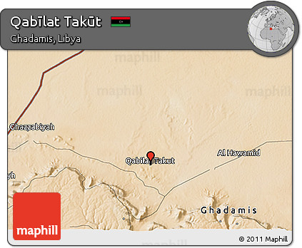 Satellite 3D Map of Qabīlat Takūt