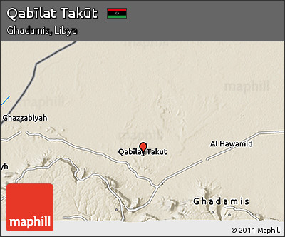 Shaded Relief 3D Map of Qabīlat Takūt