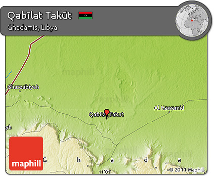 Physical Map of Qabīlat Takūt