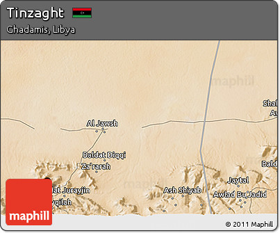 Satellite 3D Map of Tinzaght