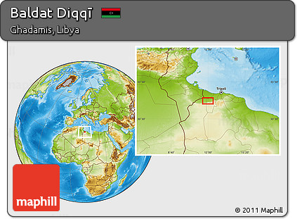 Physical Location Map of Baldat Diqqī