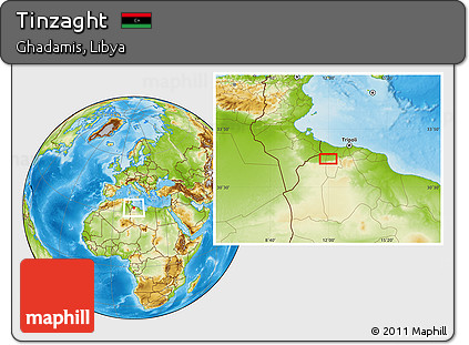 Physical Location Map of Tinzaght