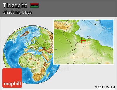 Physical Location Map of Tinzaght