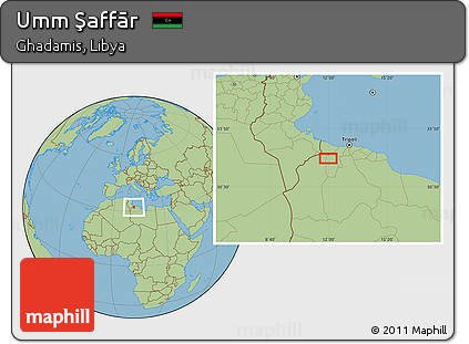Savanna Style Location Map of Umm Şaffār