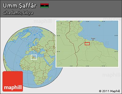 Savanna Style Location Map of Umm Şaffār