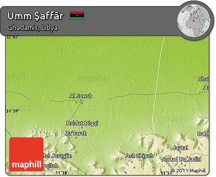 Physical Map of Umm Şaffār
