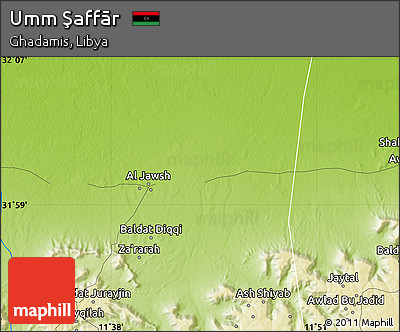 Physical Map of Umm Şaffār