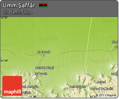 Physical Map of Umm Şaffār