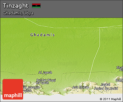 Physical Panoramic Map of Tinzaght